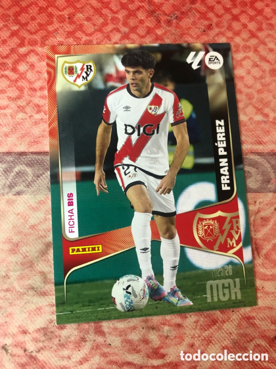 Cromos de f&uacute;tbol: Fran Perez n&uacute;mero 306 Bis Del Rayo Vallecano megacracks 25-26 2025-2026
