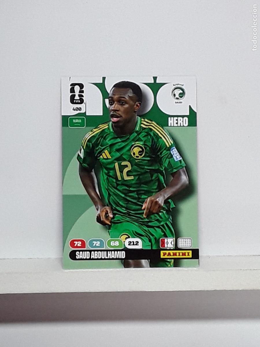 Cromos de f&uacute;tbol: ADRENALYN MUNDIAL 2026 WORLD CUP 26 ALBUM PANINI N 400 ARABIA SAUDI SAUD ABDULHAMID
