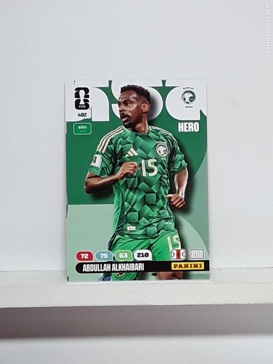 Cromos de f&uacute;tbol: ADRENALYN MUNDIAL 2026 WORLD CUP 26 ALBUM PANINI N 402 ARABIA SAUDI ABDULLAH ALKHAIBARI