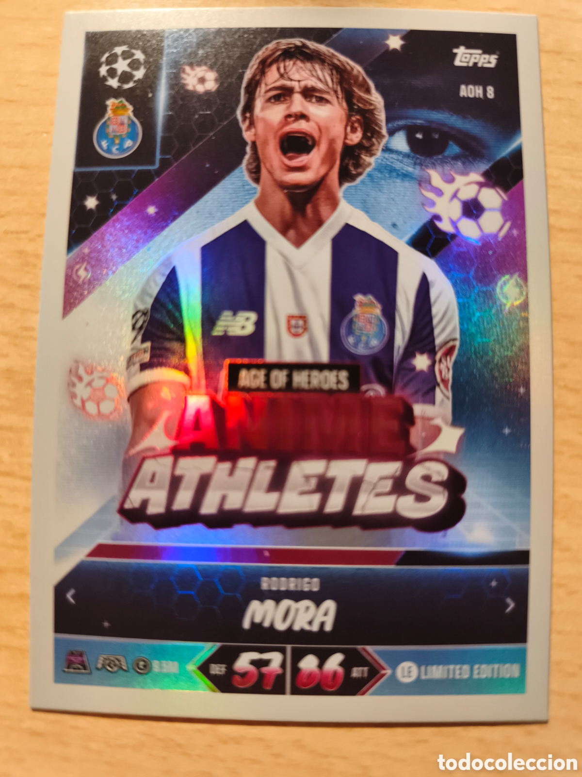 Cromos de f&uacute;tbol: AOH 8 RODRIGO MORA ANIME ATHLETES PORTO OPORTO MATCH ATTAX 2026 2027 TOPPS 26 27
