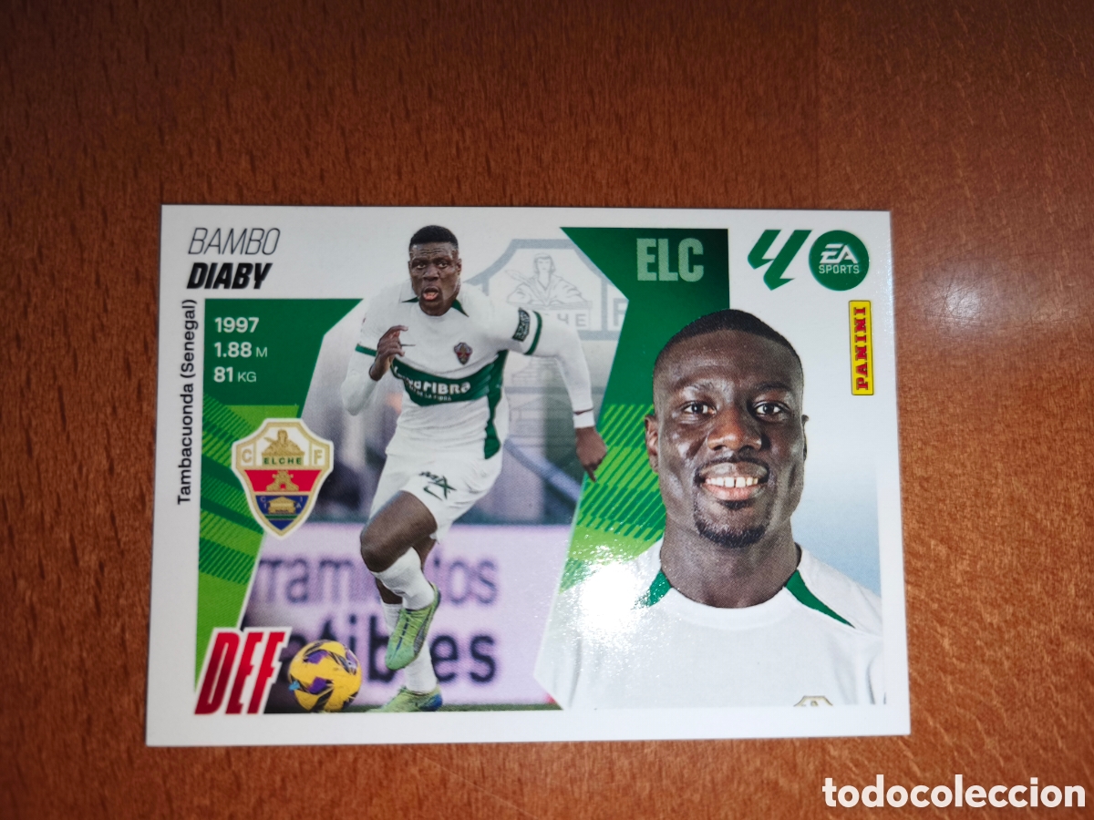 Cromos de f&uacute;tbol: Diaby n&deg;6 liga este 25/26 Elche