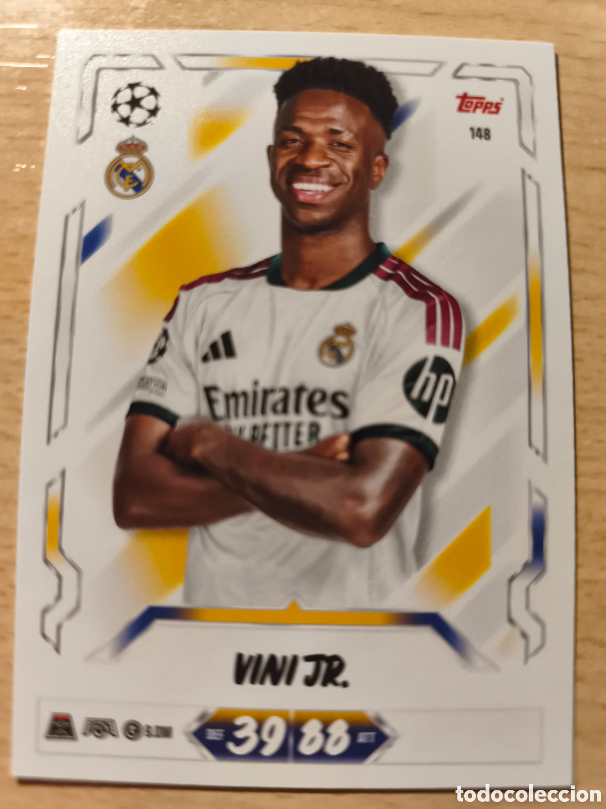 Cartes &agrave; collectionner de Football: 148 VINI JR VINICIUS JUNIOR REAL MADRID MATCH ATTAX 2026 2027 TOPPS 26 27