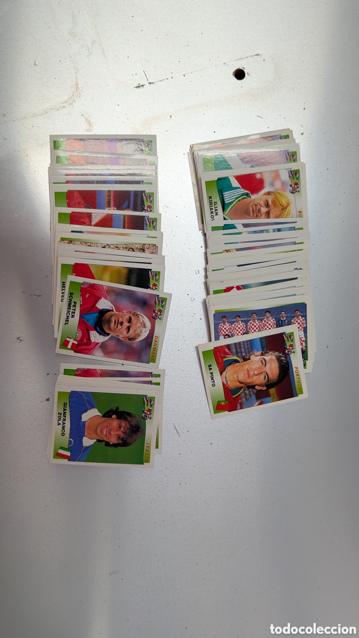 Cartes &agrave; collectionner de Football: LOTE 100 CROMOS REPETIDOS EUROCOPA EURO PANINI 1996 96 NUNCA PEGADOS