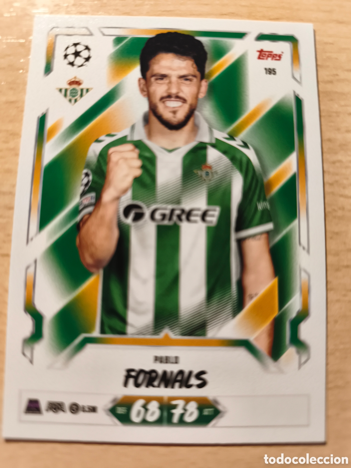 Cromos de f&uacute;tbol: 195 PABLO FORNALS BETIS MATCH ATTAX 2026 2027 TOPPS 26 27