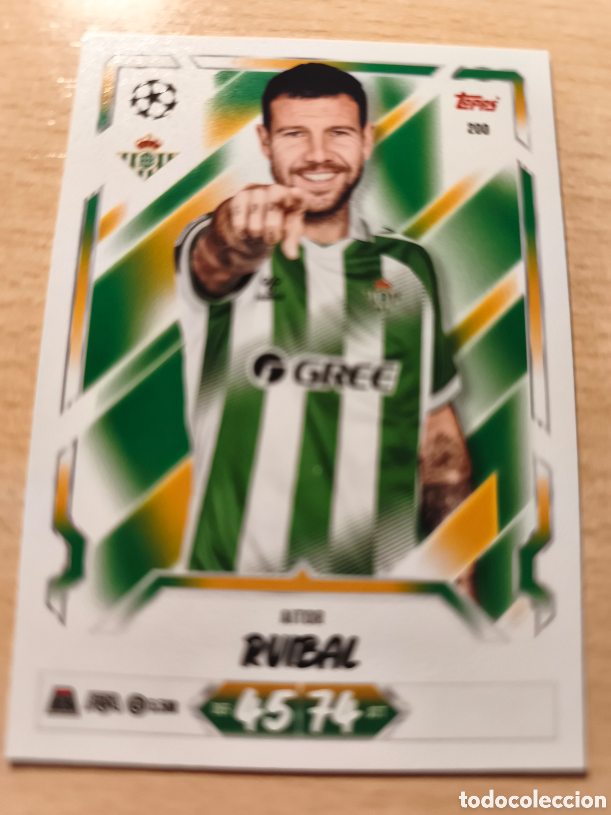 Cromos de f&uacute;tbol: 200 AITOR RUIBAL BETIS MATCH ATTAX 2026 2027 TOPPS 26 27
