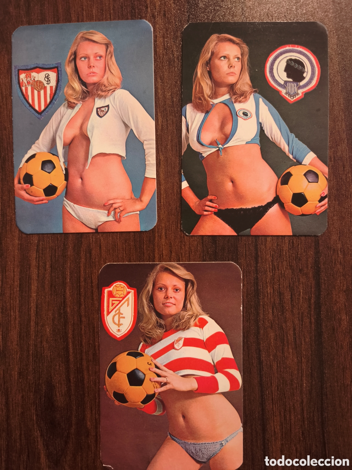 Football Stickers: Lote 3 calendarios futbol chicas erotico