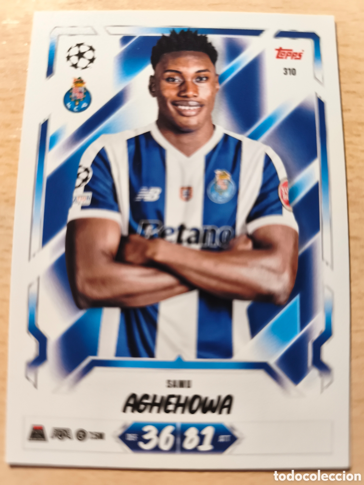Football Stickers: 310 SAMU AGHEHOWA PORTO OPORTO MATCH ATTAX 2026 2027 TOPPS 26 27