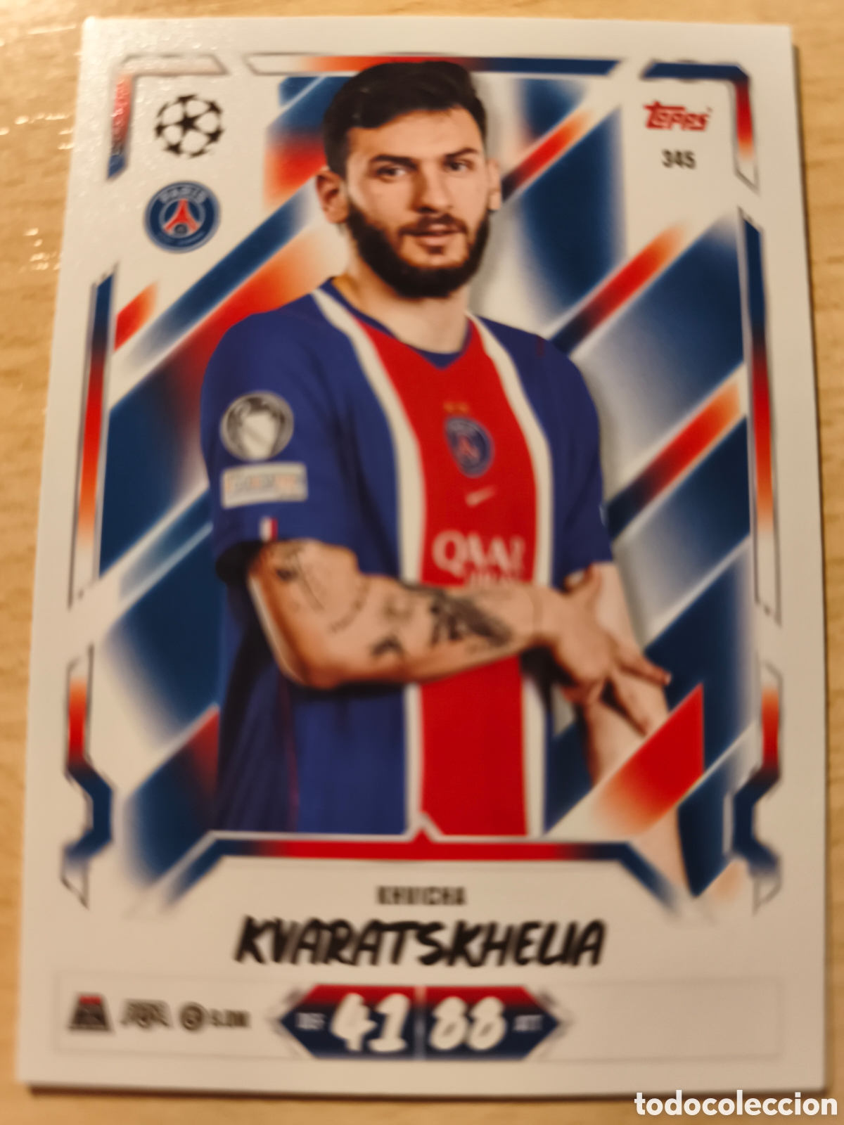 Cromos de f&uacute;tbol: 345 KHVICHA KVARATSKHELIA PARIS SAINT GERMAIN PSG MATCH ATTAX 2026 2027 TOPPS 26 27