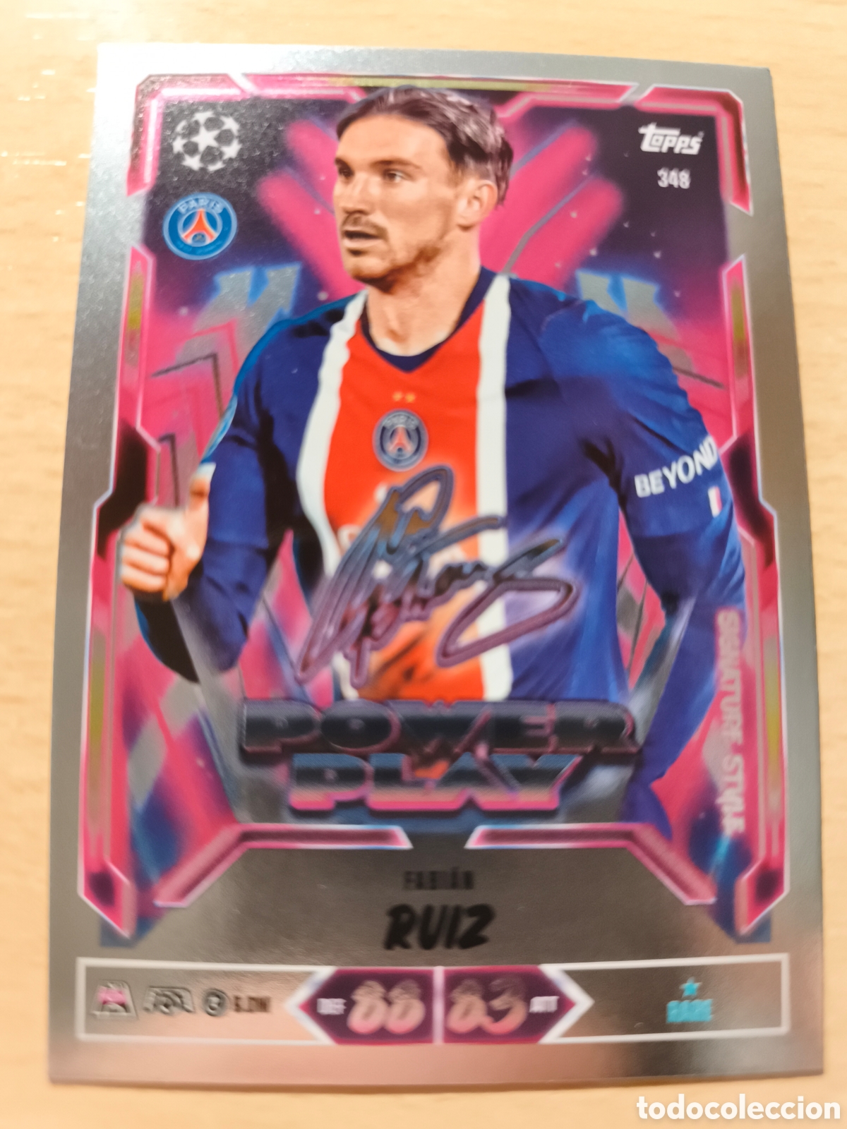 Cromos de f&uacute;tbol: 348 FABIAN RUIZ POWER PLAY PARIS SAINT GERMAIN PSG MATCH ATTAX 2026 2027 TOPPS 26 27