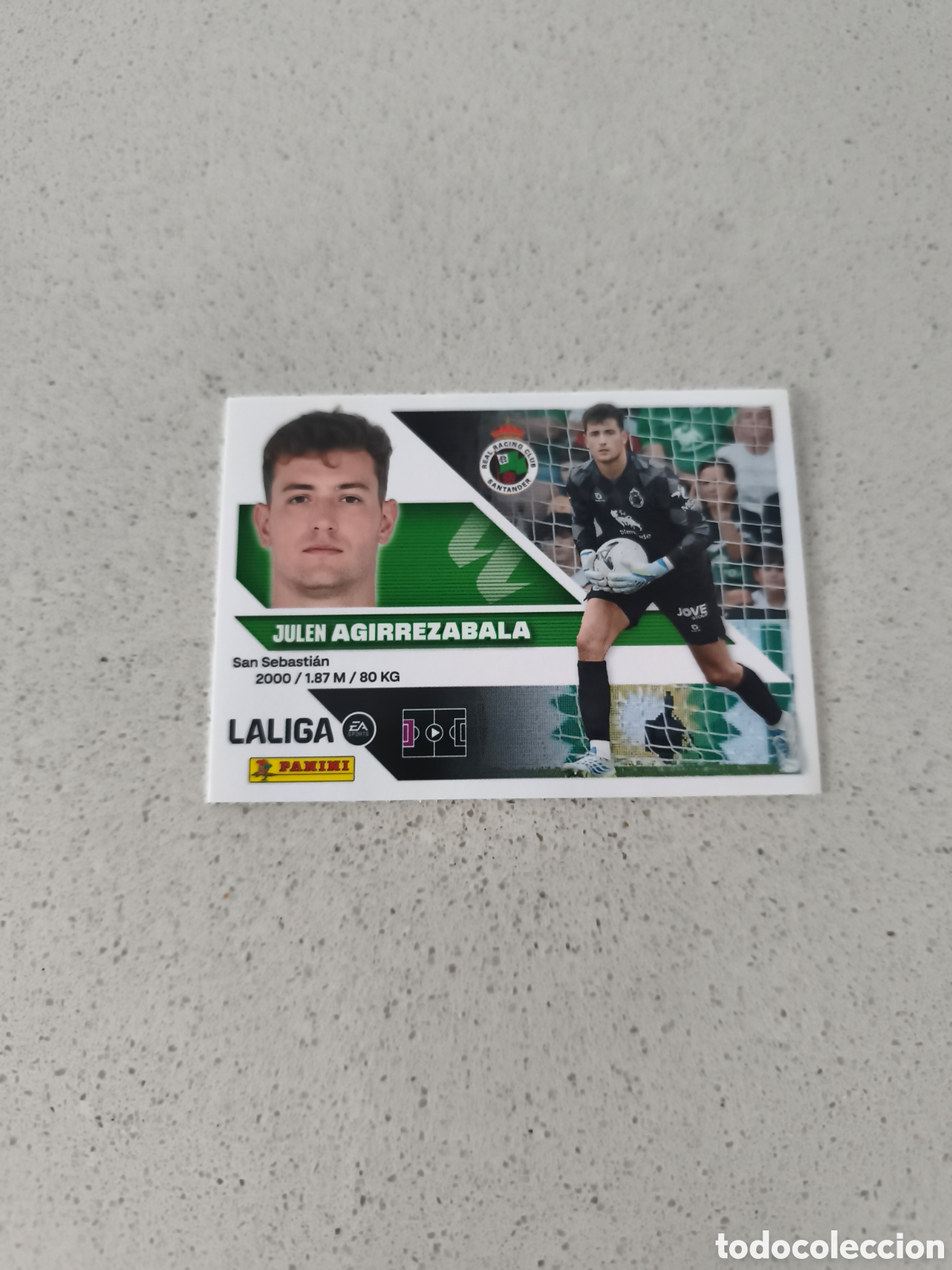 Cromos de f&uacute;tbol: CROMO N&Uacute;MERO 3 AGIRREZABALA RACING SANTANDER. LIGA ESTE 26/27. PANINI. TERCERA EDICI&Oacute;N.
