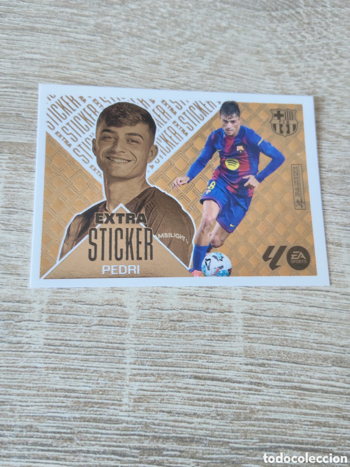 Cromos de f&uacute;tbol: Pedri Barcelona extra sticker bronce liga 2026 2027 26 27 ediciones este