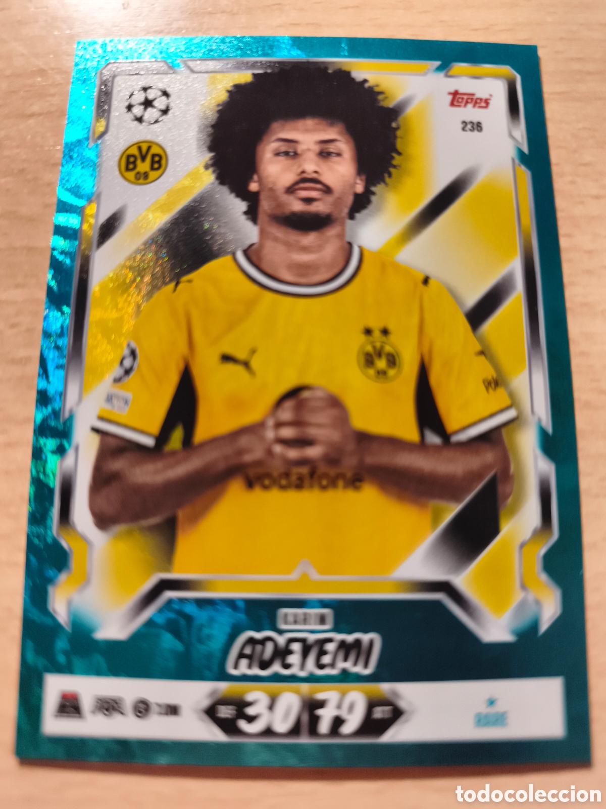 Cromos de f&uacute;tbol: 236 PARALEL KARIM ADEYEMI RARE BORUSSIA DORTMUND BVB MATCH ATTAX 2026 2027 TOPPS 26 27 PARALELA