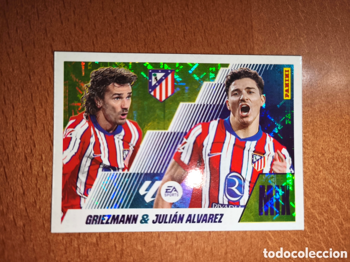 Cromos de f&uacute;tbol: Griezmann/Juli&aacute;n Alvarez n&deg;10 MIX liga este 25/26 Atl&eacute;tico De Madrid