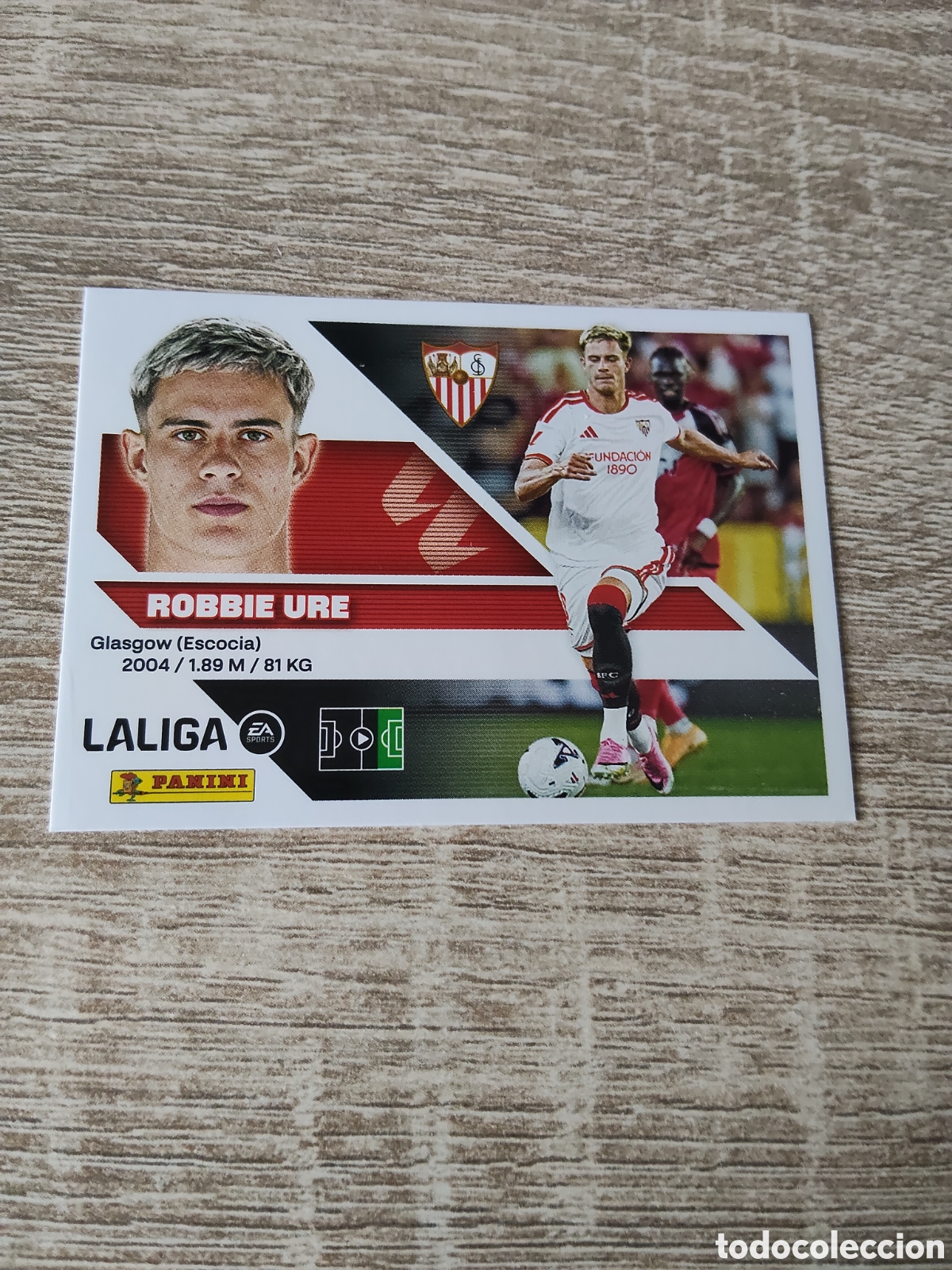 Cromos de f&uacute;tbol: Robbie Ure fichaje 25 Sevilla liga 2026 2027 26 27 ediciones este