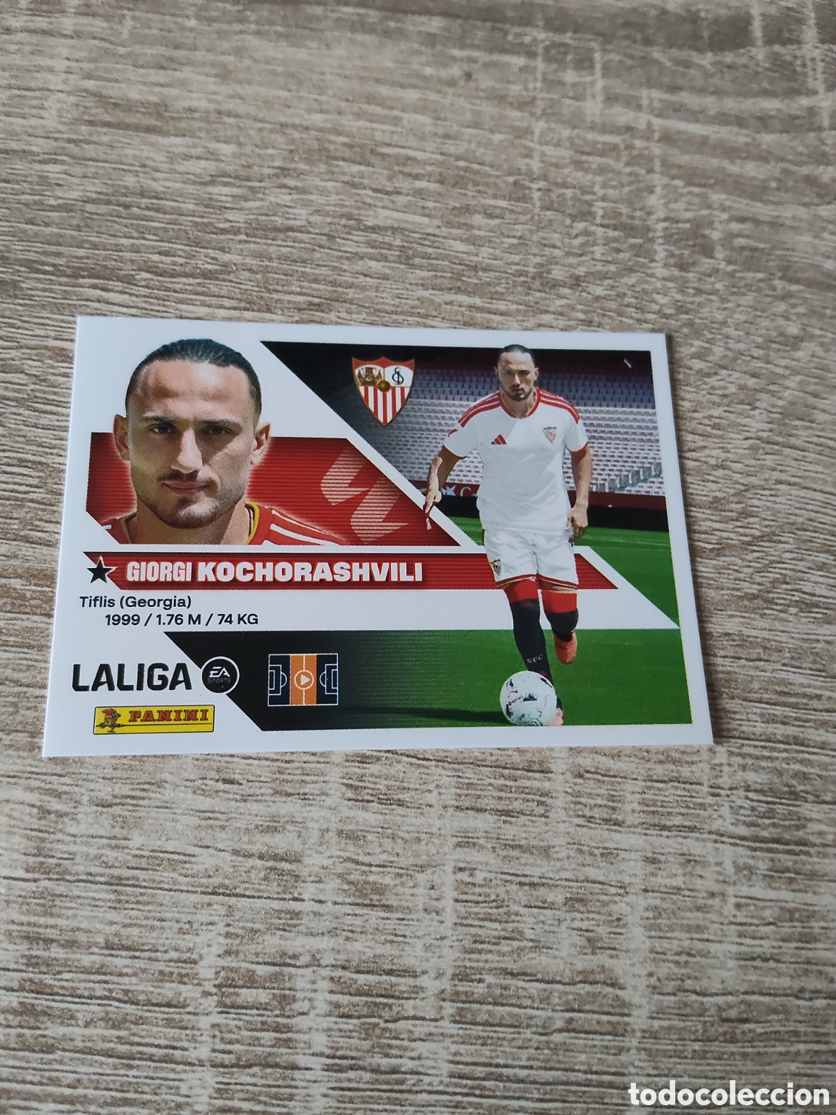 Cromos de f&uacute;tbol: Kochorashvili fichaje 36 Sevilla liga 2026 2027 26 27 ediciones este