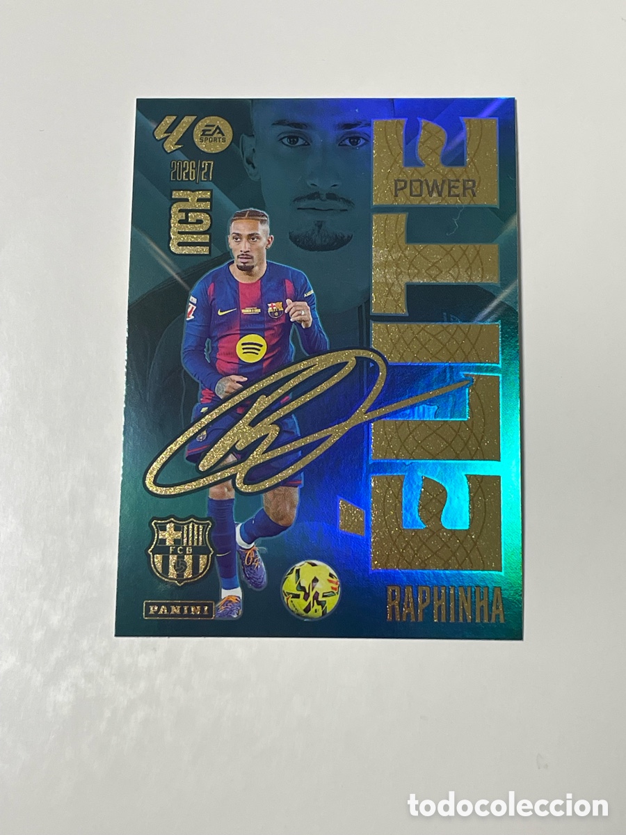 Cromos de f&uacute;tbol: Raphinha F. C. Barcelona Panini Megacracks 26/27 &Eacute;lite Power #16P