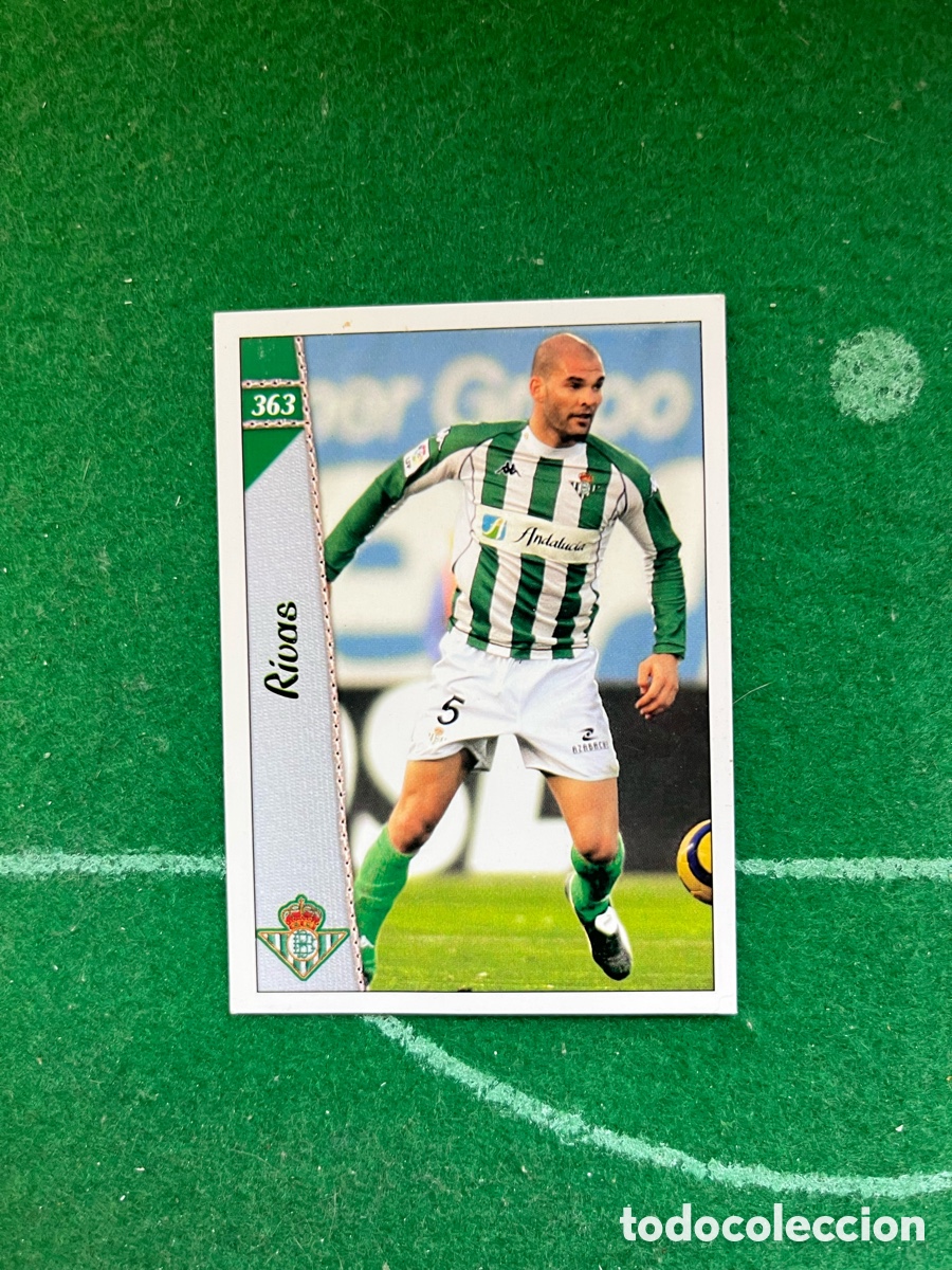 Cromos de f&uacute;tbol: 363 RIVAS REAL BETIS LAS FICHAS DE LA LIGA 2006 2007 MUNDICROMO