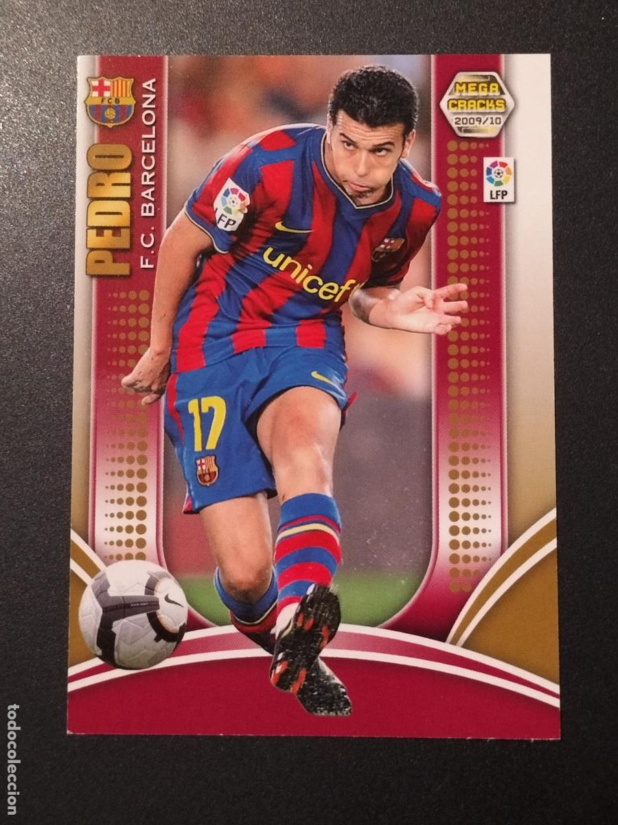 Cromos de f&uacute;tbol: CROMO FICHAJE 368 PEDRO F.C. BARCELONA CROMOS ALBUM MEGACRACKS PANINI 2009 2010 09 10