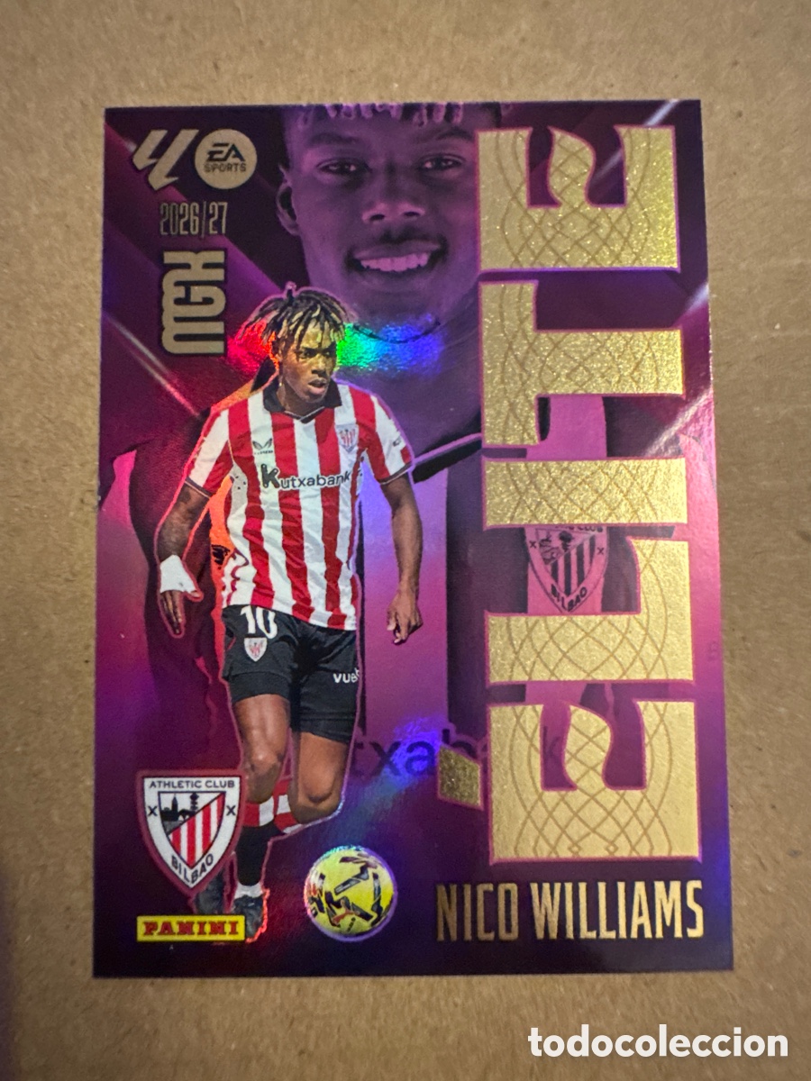 Football Stickers: # 12 Nico Williams Athletic Club Bilbao ELITE Megacracks 26 27 2026 2027