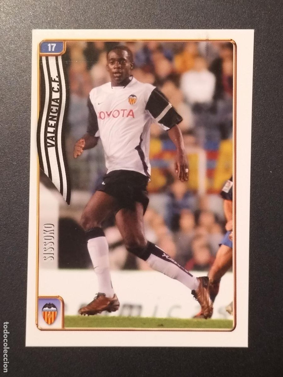 Cromos de f&uacute;tbol: CROMO CORREGIDO 17 SISSOKO VALENCIA CROMOS ALBUM MUNDICROMO FICHAS LIGA FUTBOL 2004 2005 04 05