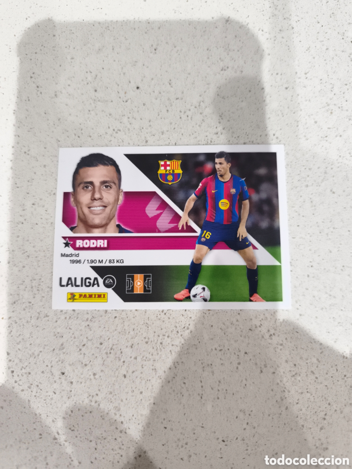 Cromos de f&uacute;tbol: CROMO N&Uacute;MERO 40 RODRI FC BARCELONA. LIGA ESTE 26/27. PANINI. TERCERA EDICI&Oacute;N.