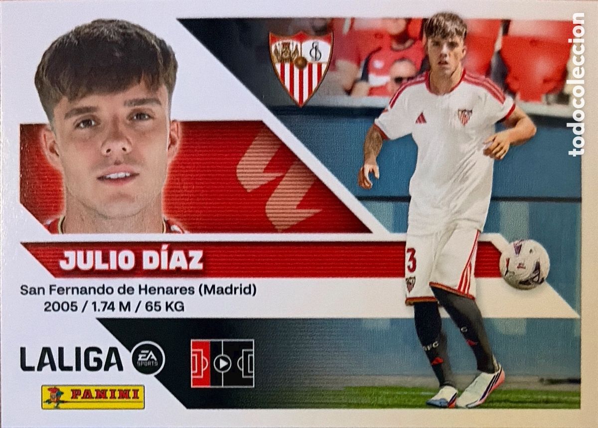 Cartes &agrave; collectionner de Football: 8 BIS Julio D&iacute;az -Coloca- (SEVILLA) COLECCIONES ESTE 2026/27 (PANINI)