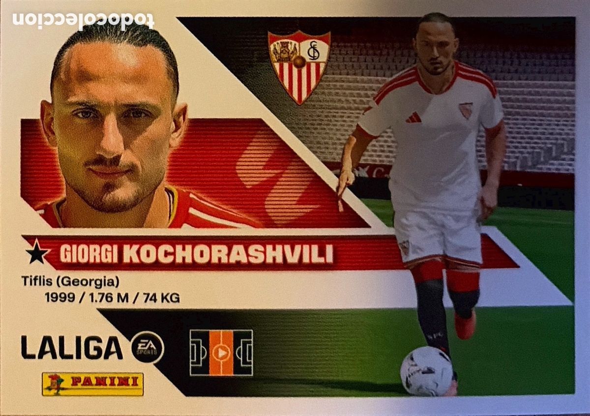 Fu&szlig;ball-Sticker: KOCHORASHVILI -ULTIMO FICHAJE 36- (SEVILLA) COLECCIONES ESTE 2026/27 (PANINI)