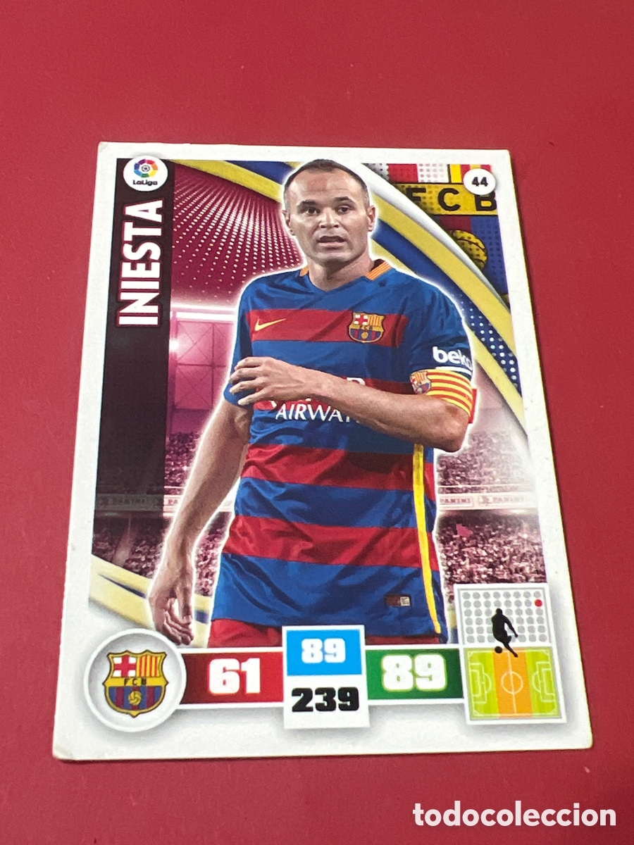 Cartes &agrave; collectionner de Football: C4720. Adrenalyn 15/16. 44- Iniesta. Barcelona.