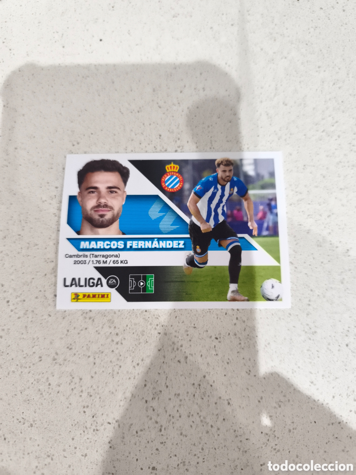 Cromos de f&uacute;tbol: CROMO N&Uacute;MERO 15 MARCOS FERN&Aacute;NDEZ ESPANYOL. LIGA ESTE 26/27. PANINI. SEGUNDA EDICI&Oacute;N.