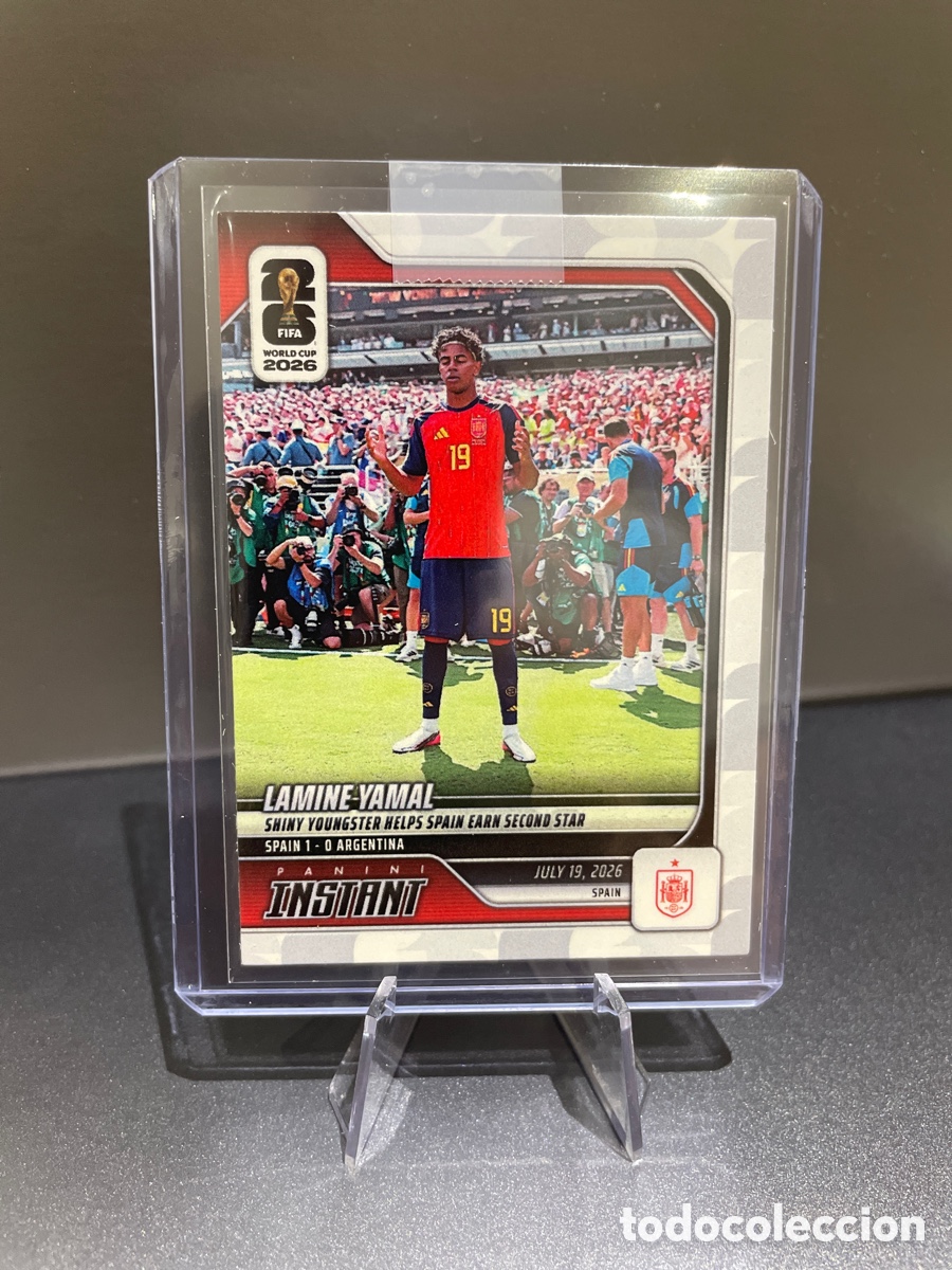 Cromos de f&uacute;tbol: Lamine Yamal 246 Panini Instant 2026 Espa&ntilde;a Shiny Youngster Helps Spain Earn Second Star