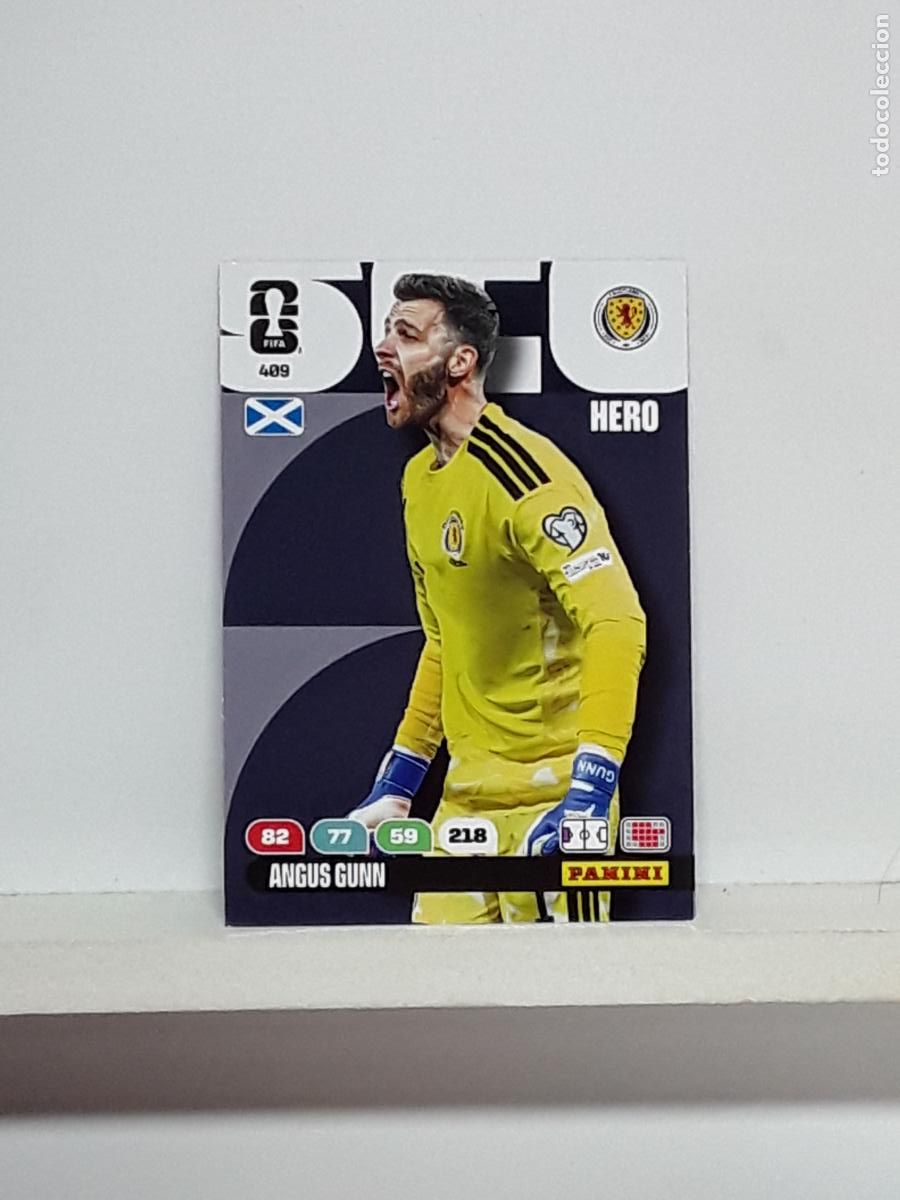 Cromos de f&uacute;tbol: ADRENALYN MUNDIAL 2026 WORLD CUP 26 ALBUM PANINI N 409 ESCOCIA ANGUS GUNN