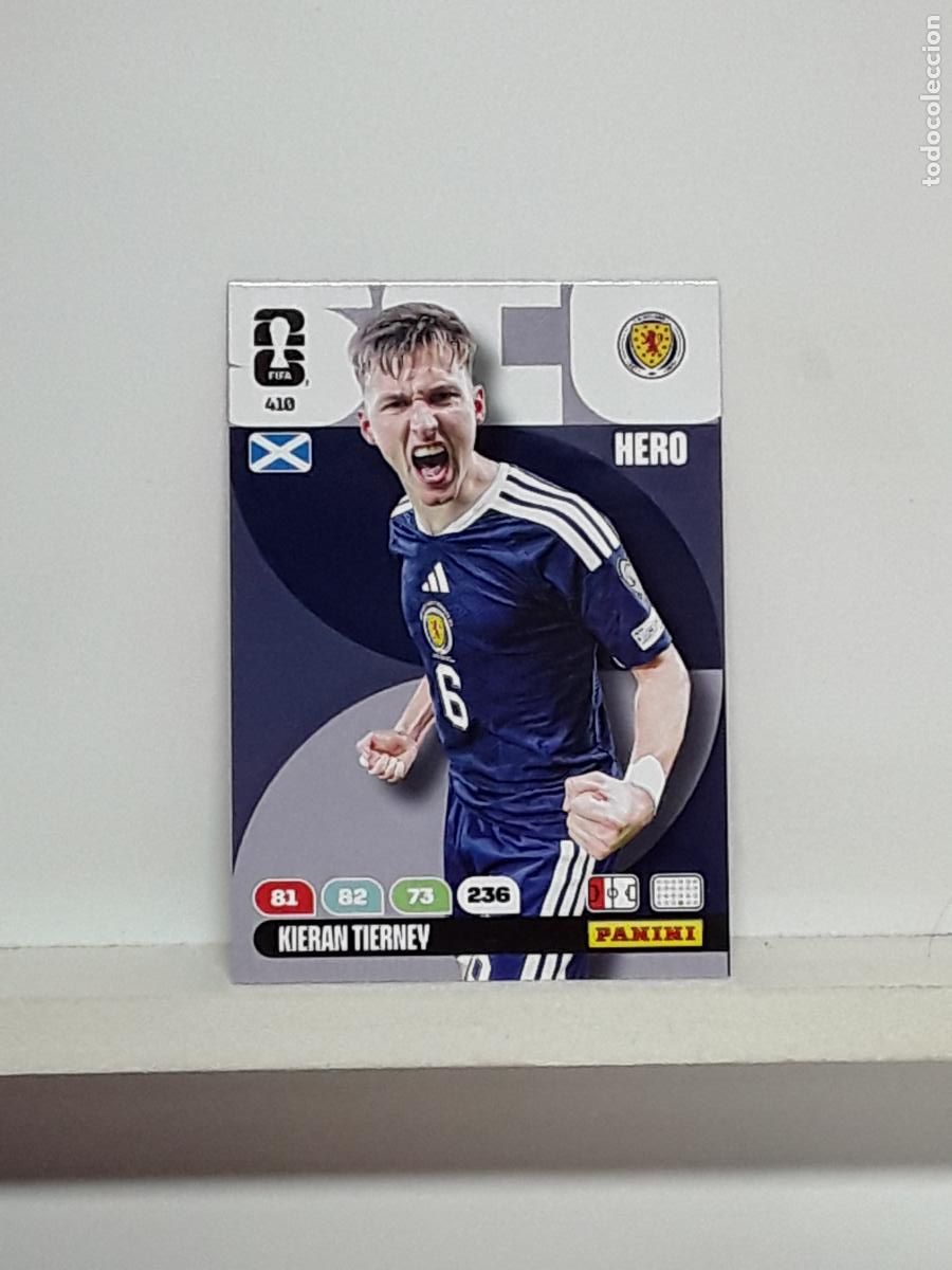 Cromos de f&uacute;tbol: ADRENALYN MUNDIAL 2026 WORLD CUP 26 ALBUM PANINI N 410 ESCOCIA KIERAN TIERNEY