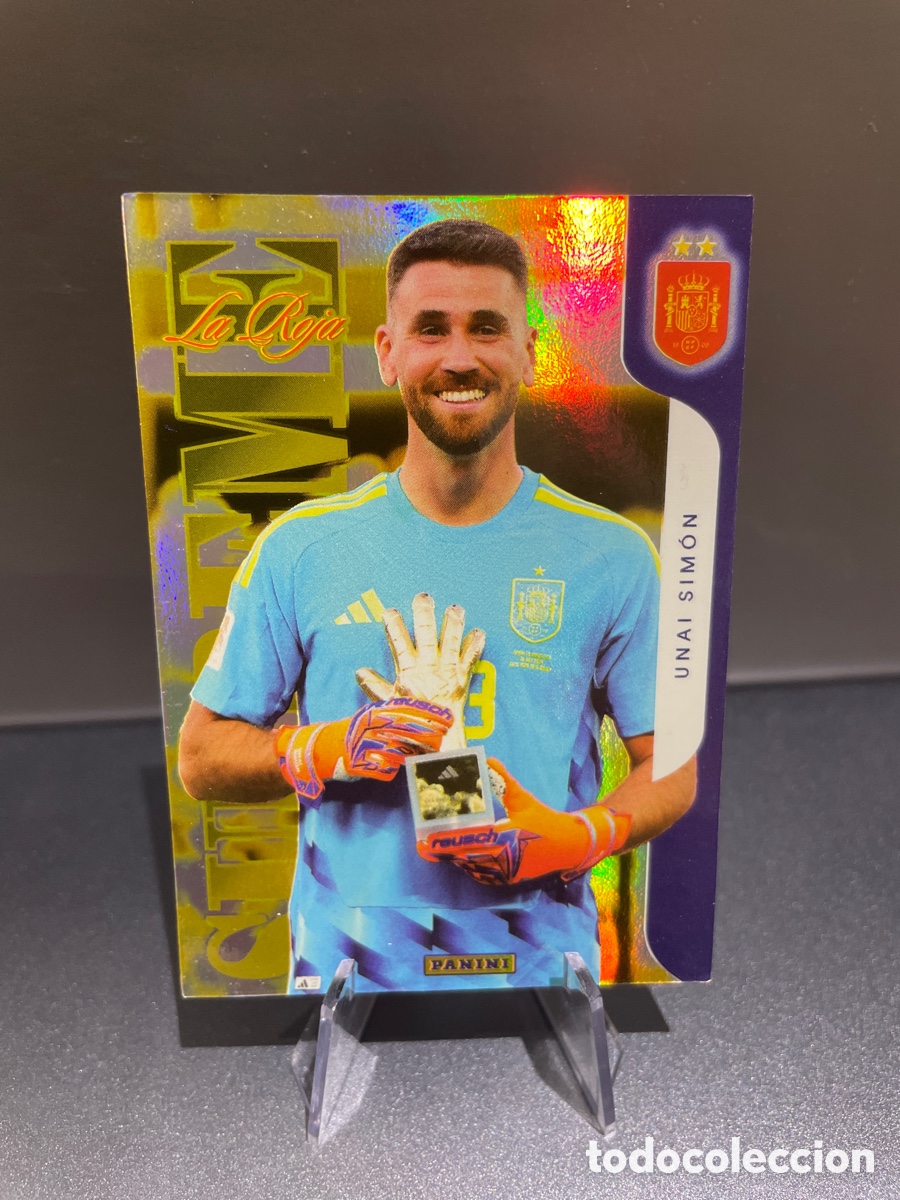 Cromos de f&uacute;tbol: Unai Simon S1 Supreme Guante de Oro Campeones Pasion Espa&ntilde;a Panini Club 2026 Seleccion Espa&ntilde;ola
