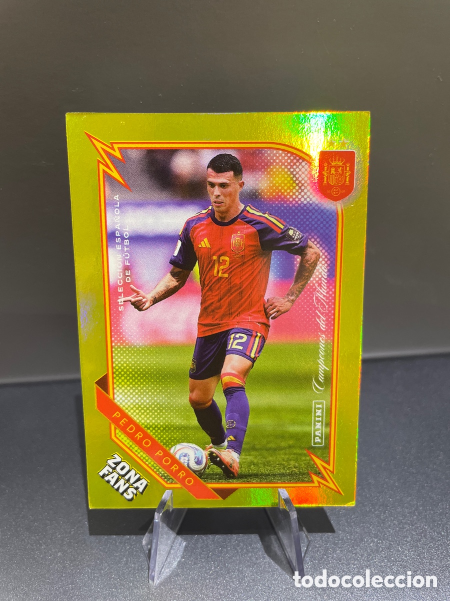 Cromos de f&uacute;tbol: Pedro Porro KO32 Kromix Gold Zona Fans Pasion Espa&ntilde;a Panini Club 2026 Seleccion Espa&ntilde;ola