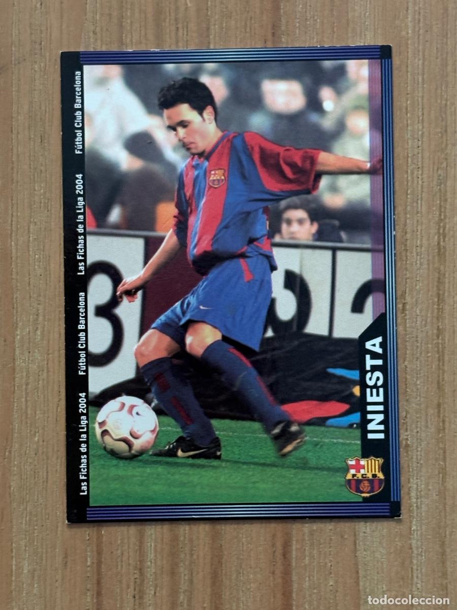Cromos de f&uacute;tbol: 37. CROMO N 152 INIESTA BARCELONA MUNDICROMO FICHAS LIGA FUTBOL 2003-04 03-04