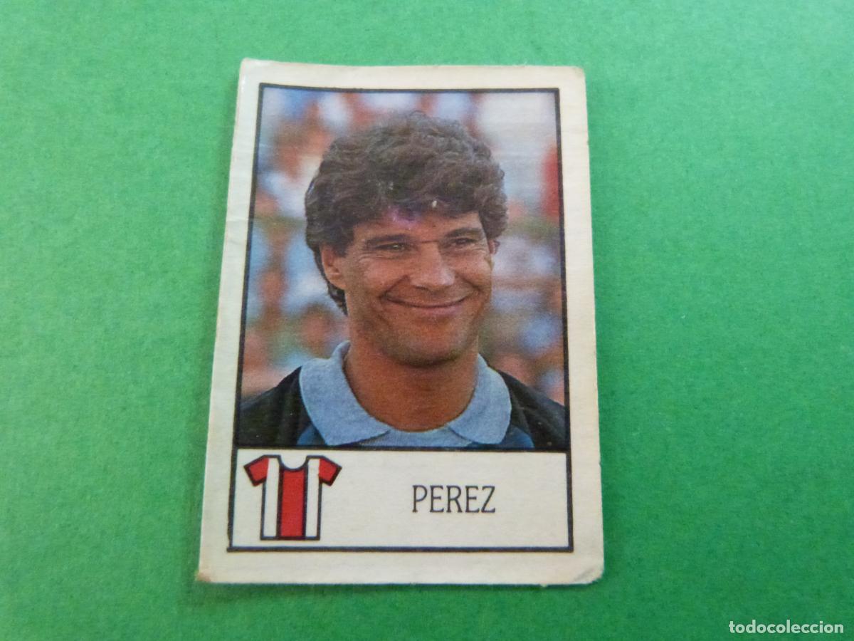 Cromos de f&uacute;tbol: CROMO FUTBOL PEREZ U.D.LOGRO&Ntilde;ES RECORTADO N&ordm; 107 LIGA BOLLYCAO 1987-1988/87-88