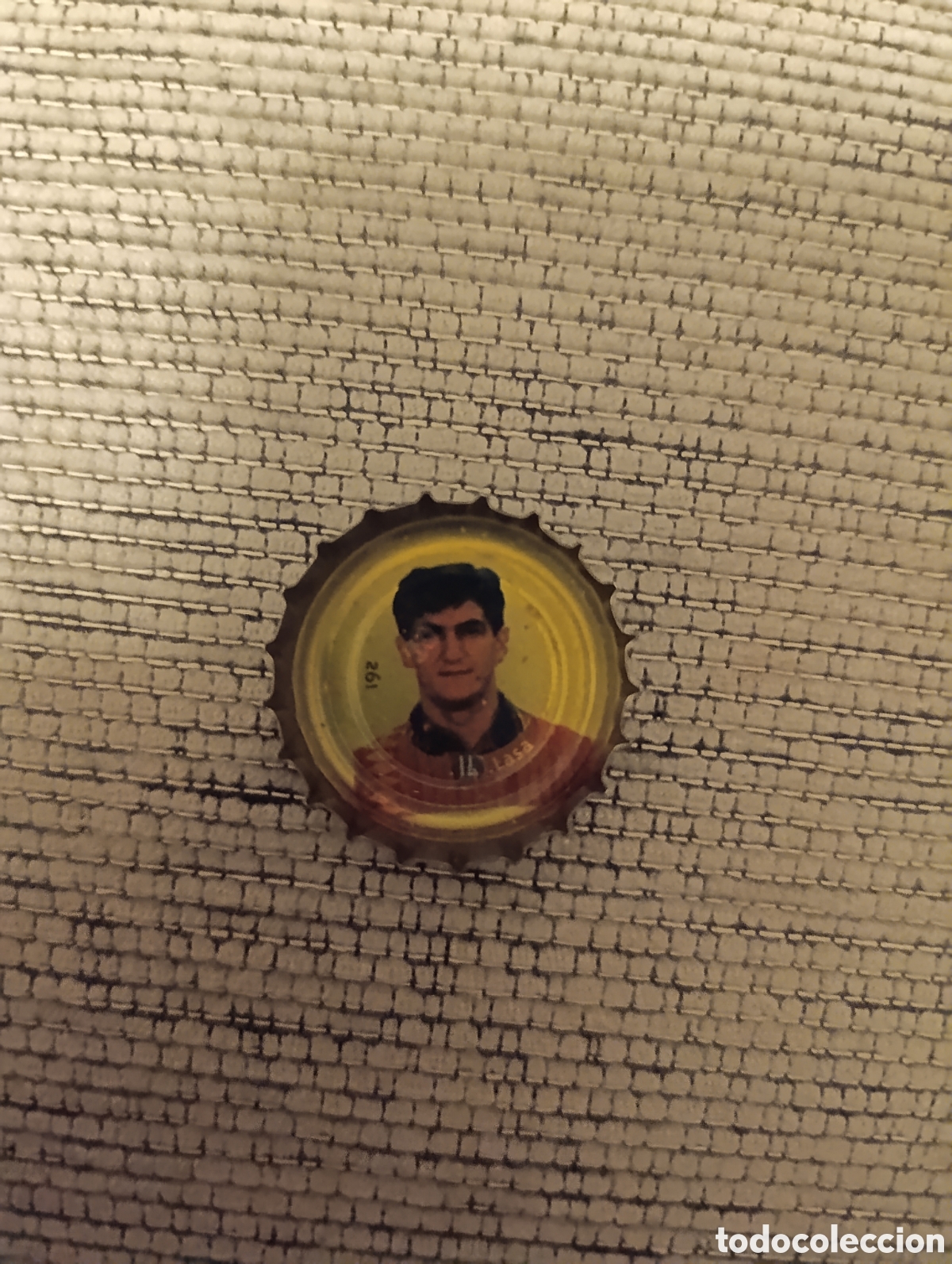 Cromos de f&uacute;tbol: Chapa Coca Cola Selecci&oacute;n Espa&ntilde;ola de Futbol n 14 Lasa