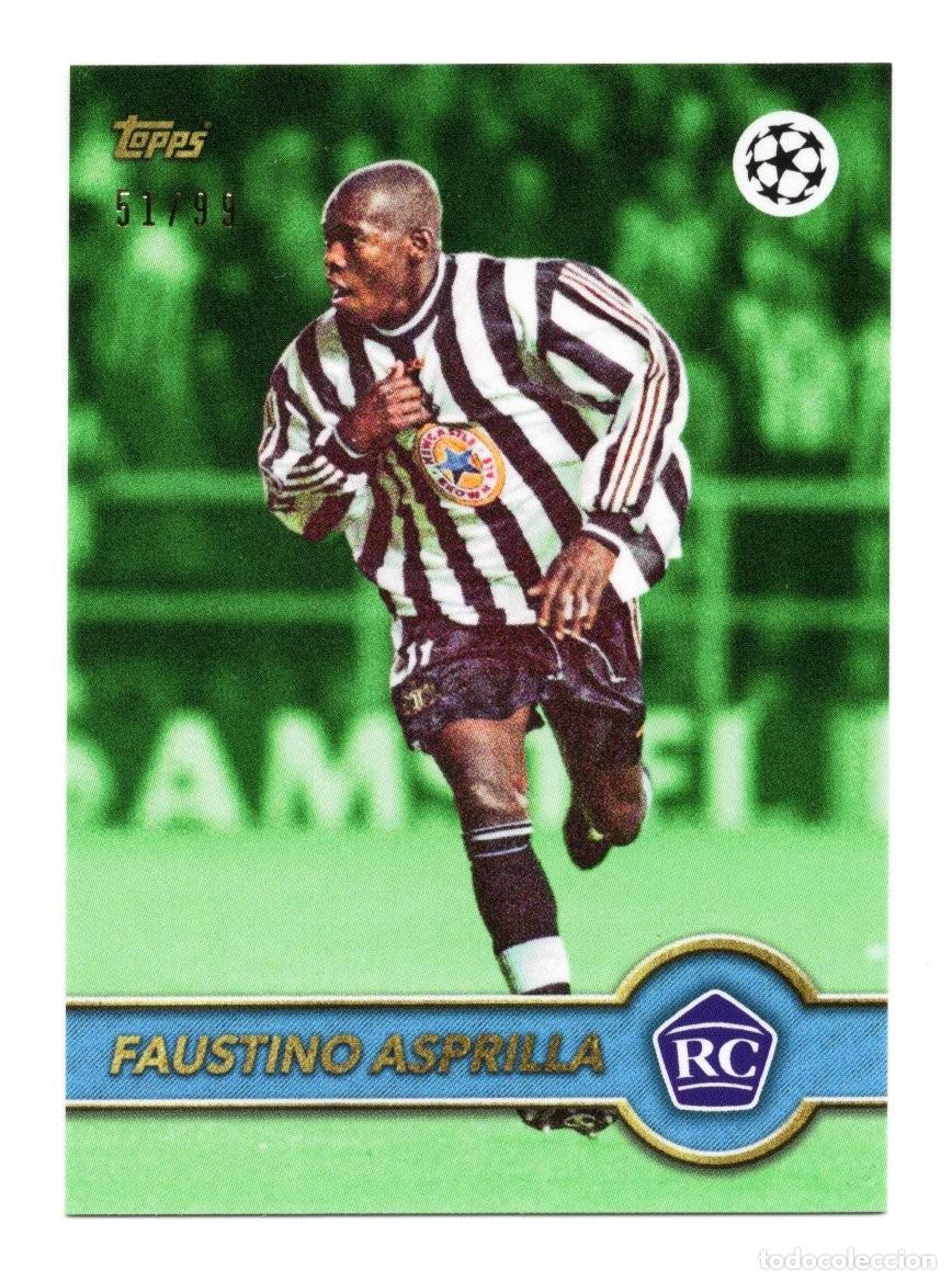 Cromos de f&uacute;tbol: Faustino Asprilla Newcastle Green Topps 2024 Rookie Numerada 51 /99