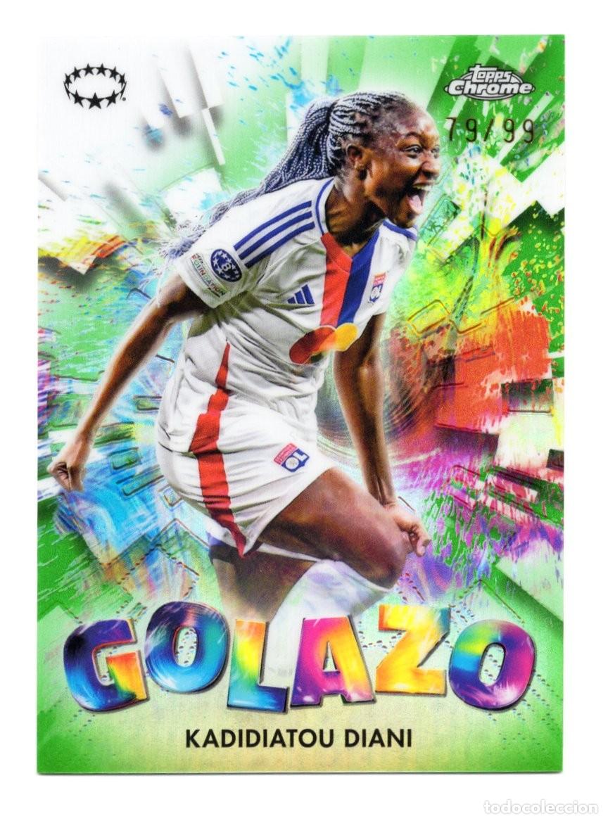 Cromos de f&uacute;tbol: Kadidiatou Diani Orange Golazo Topps Chrome UEFA Women's Champion numerada 79 /99
