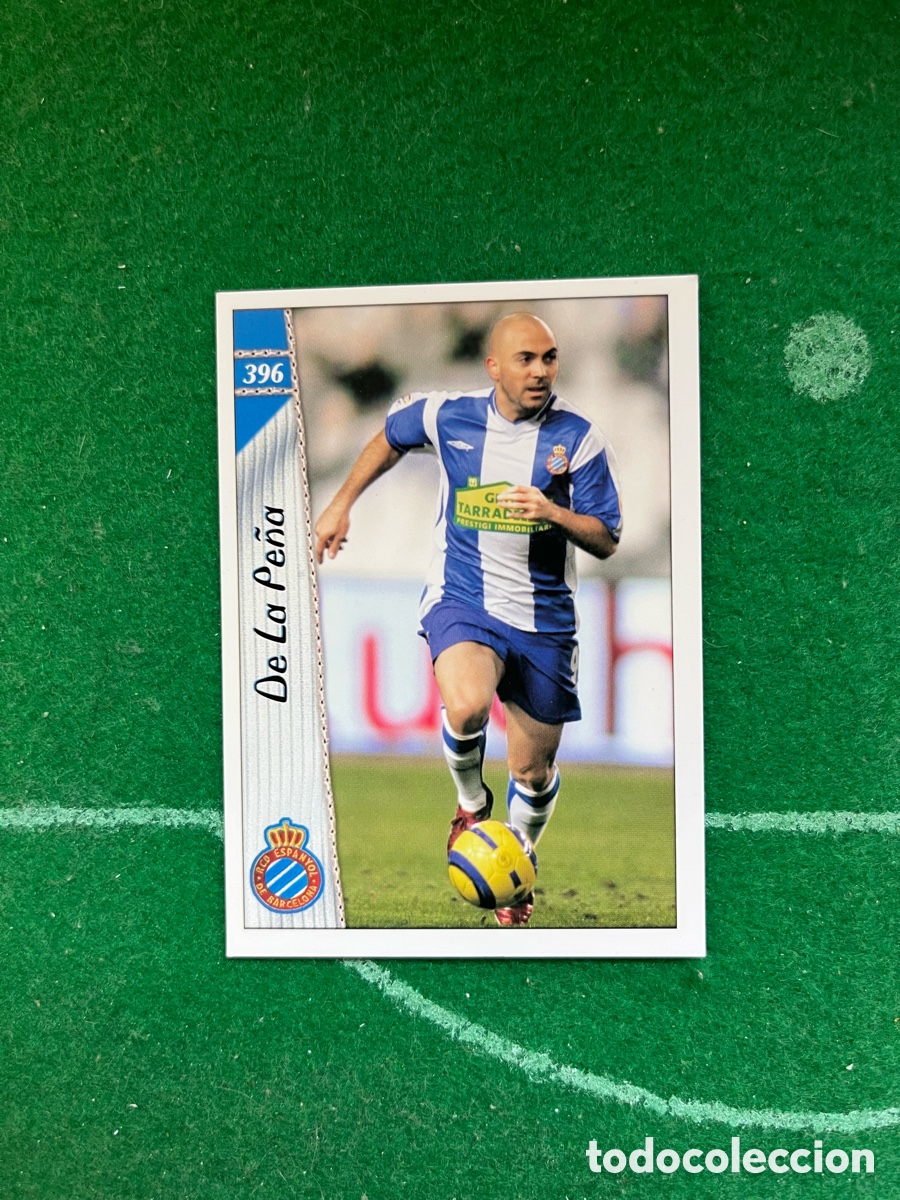 Football Stickers: 396 DE LA PE&Ntilde;A ESPANYOL LAS FICHAS DE LA LIGA 2006 2007 MUNDICROMO