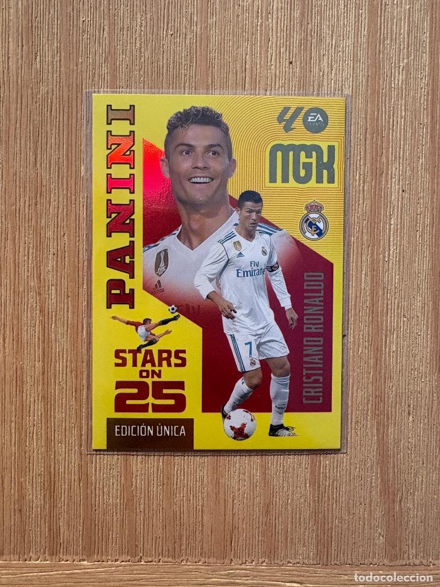 Cromos de f&uacute;tbol: CROMO CRISTIANO RONALDO MADRID N 442 STARS ON 25 EDICION UNICA MGK MEGACRACKS LIGA