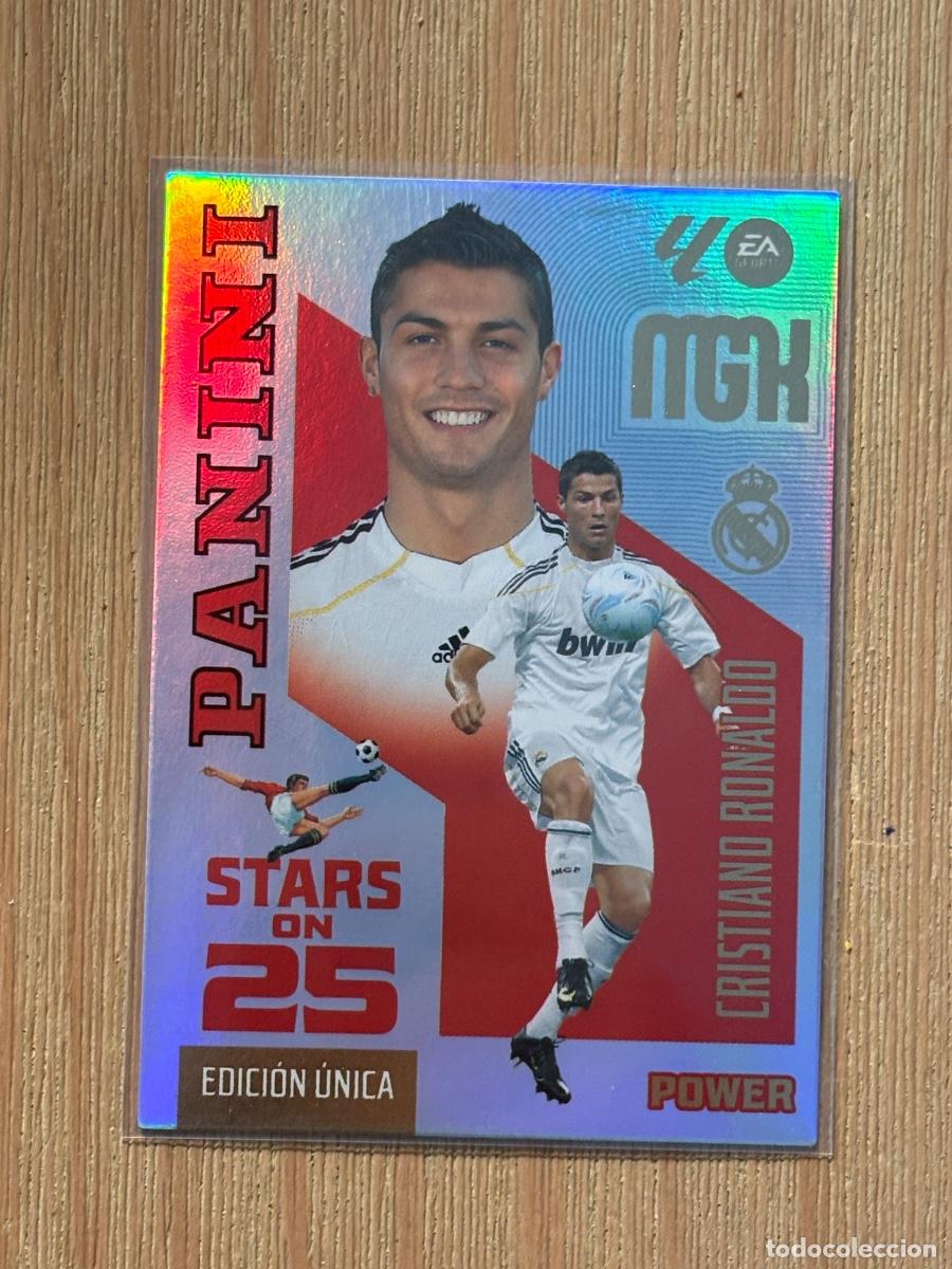 Cromos de f&uacute;tbol: CROMO CRISTIANO RONALDO MADRID N P442 POWER STARS ON 25 EDICION UNICA MGK MEGACRACKS LIGA