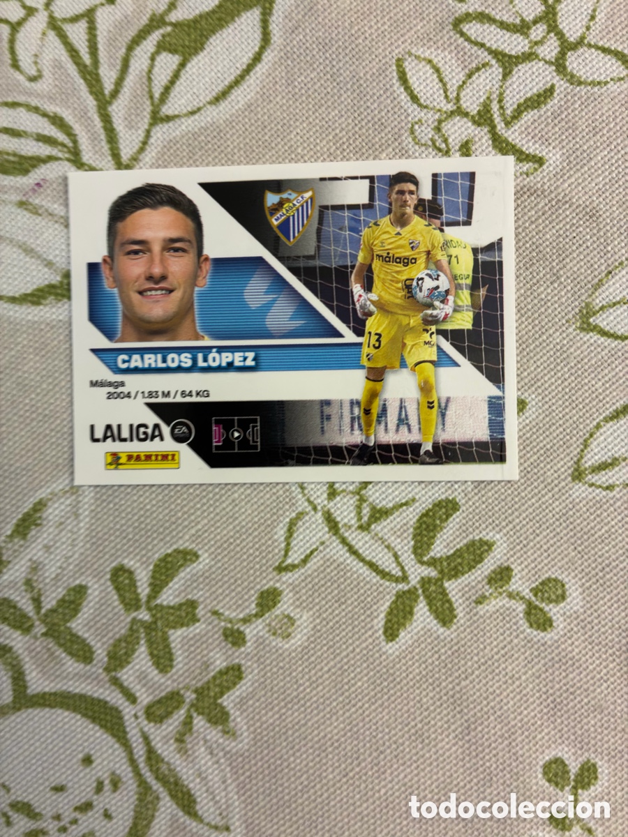 Football Stickers: Cromo Carlos L&oacute;pez N&ordm; 4 - M&aacute;laga CF - Liga 2026-27 Colecciones Este / Panini (Sin Pegar)