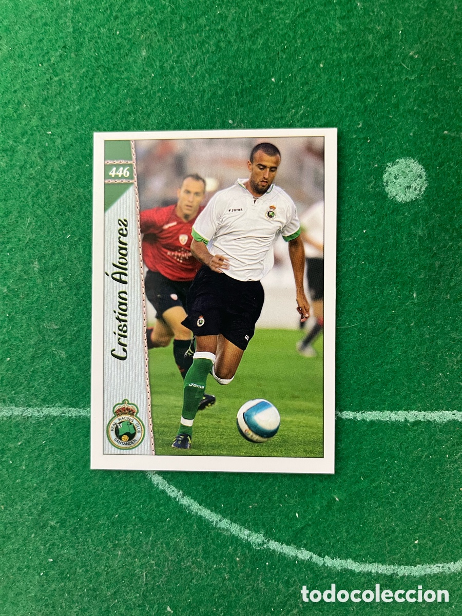 Football Stickers: 446 CRISTIAN &Aacute;LVAREZ RACING DE SANTANDER LAS FICHAS DE LA LIGA 2006 2007 MUNDICROMO
