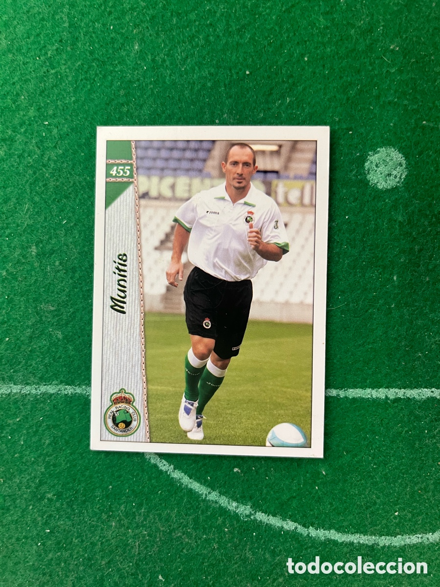 Cromos de f&uacute;tbol: 455 MUNITIS RACING DE SANTANDER LAS FICHAS DE LA LIGA 2006 2007 MUNDICROMO
