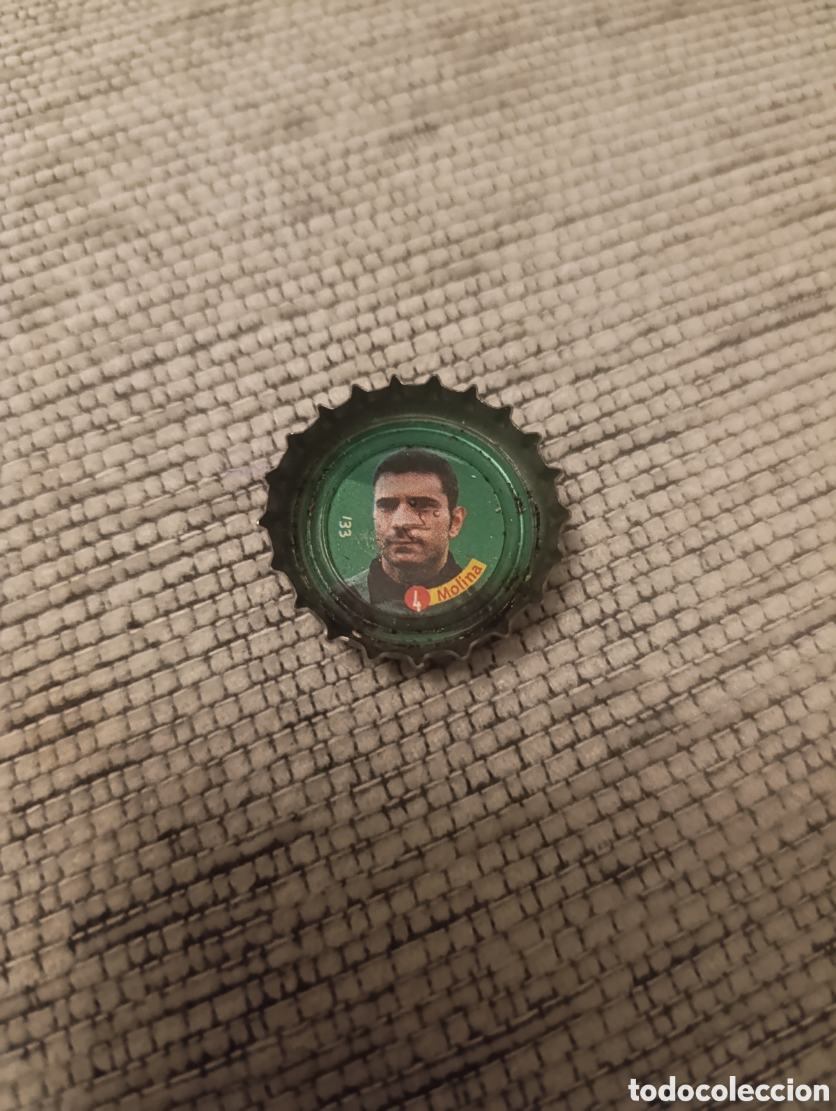 Cromos de f&uacute;tbol: Chapa Coca Cola Selecci&oacute;n Espa&ntilde;ola de Futbol n 4 Molina
