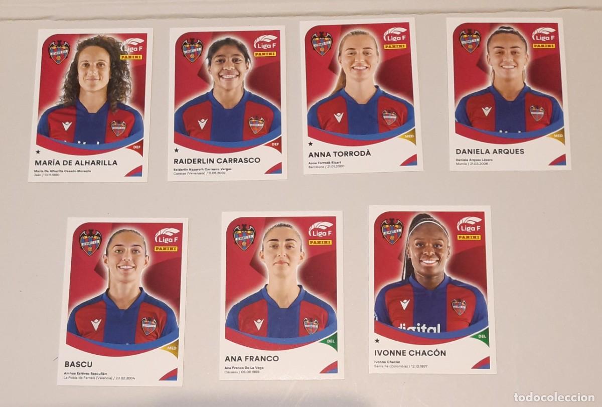 Cromos de f&uacute;tbol: 7 unid Liga Femenina F, Levante UD 2024