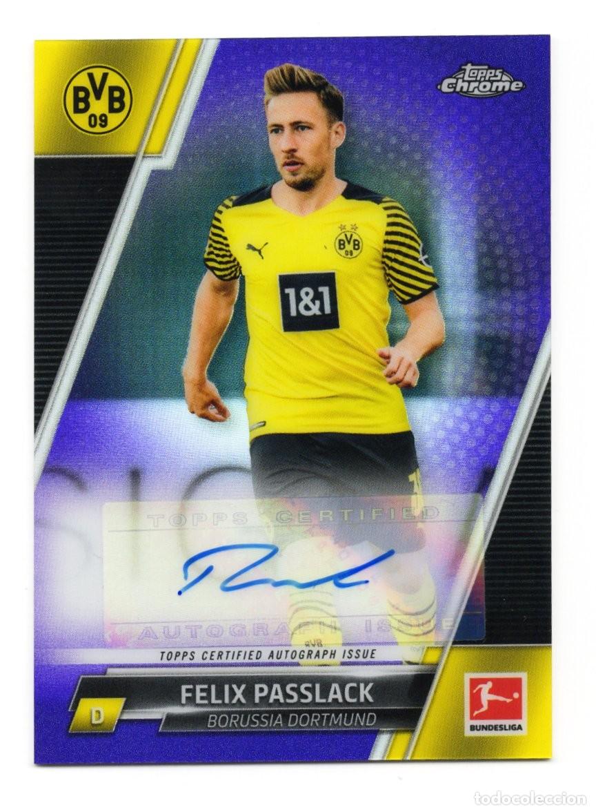 Cromos de Futebol: Felix Passlack Autografo Topps Chrome Bundesliga Dortmund BVB Auto 101 /199