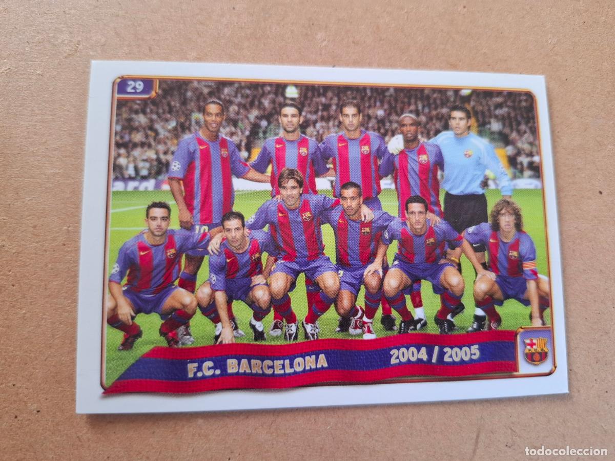 Football Stickers: MUNDICROMO 2004 2005 04 05 - 29 HIMNO ( EN CATAL&Aacute;N ) / EQUIPO - FC. BARCELONA