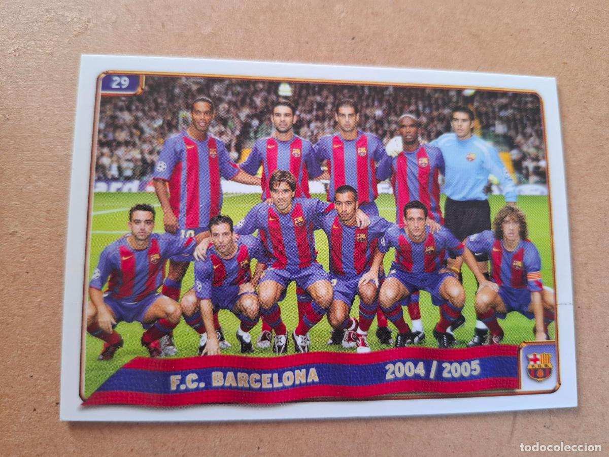 Football Stickers: MUNDICROMO 2004 2005 04 05 - 29 HIMNO ( EN CASTELLANO ) / EQUIPO - FC. BARCELONA